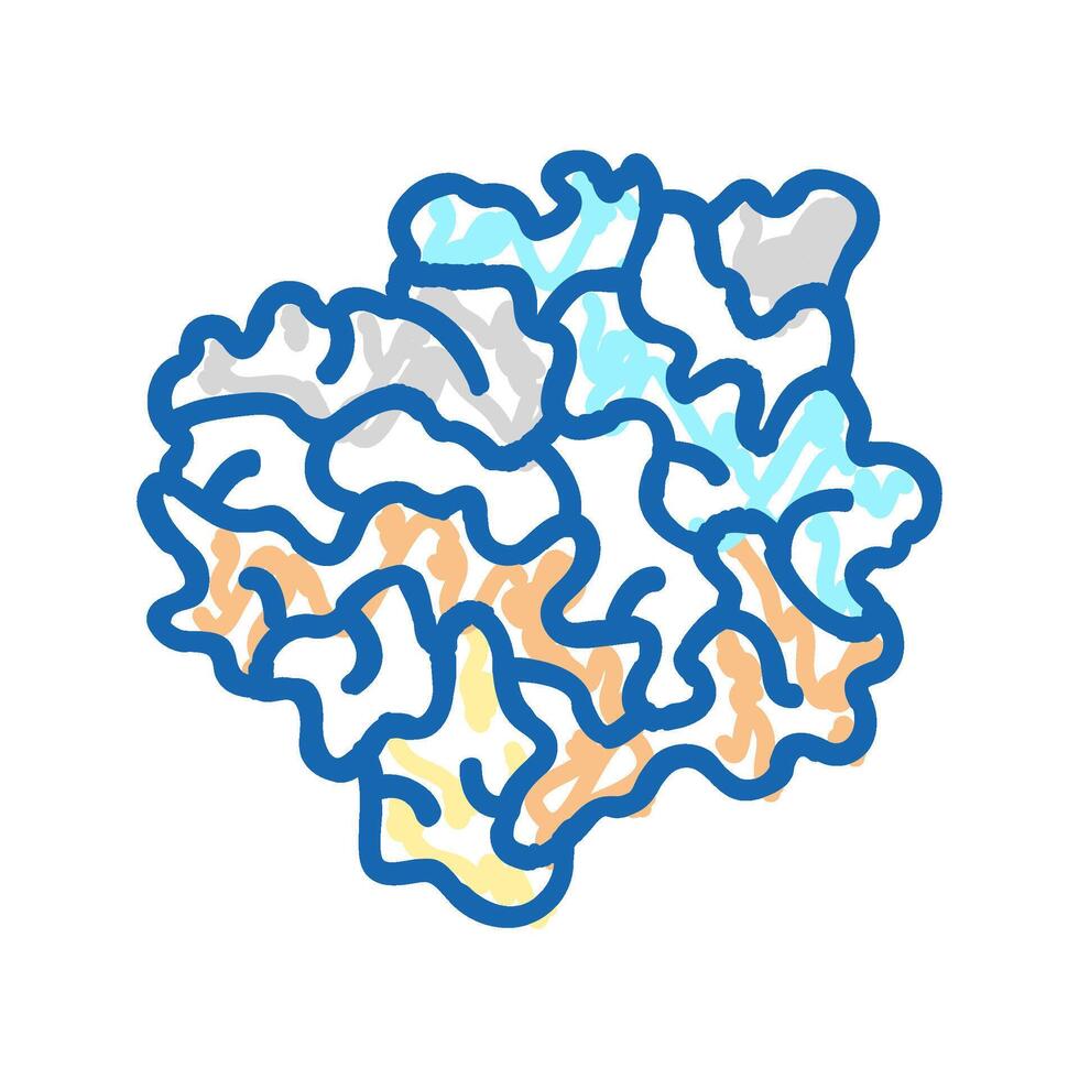 tremella mushroom icon doodle illustration vector