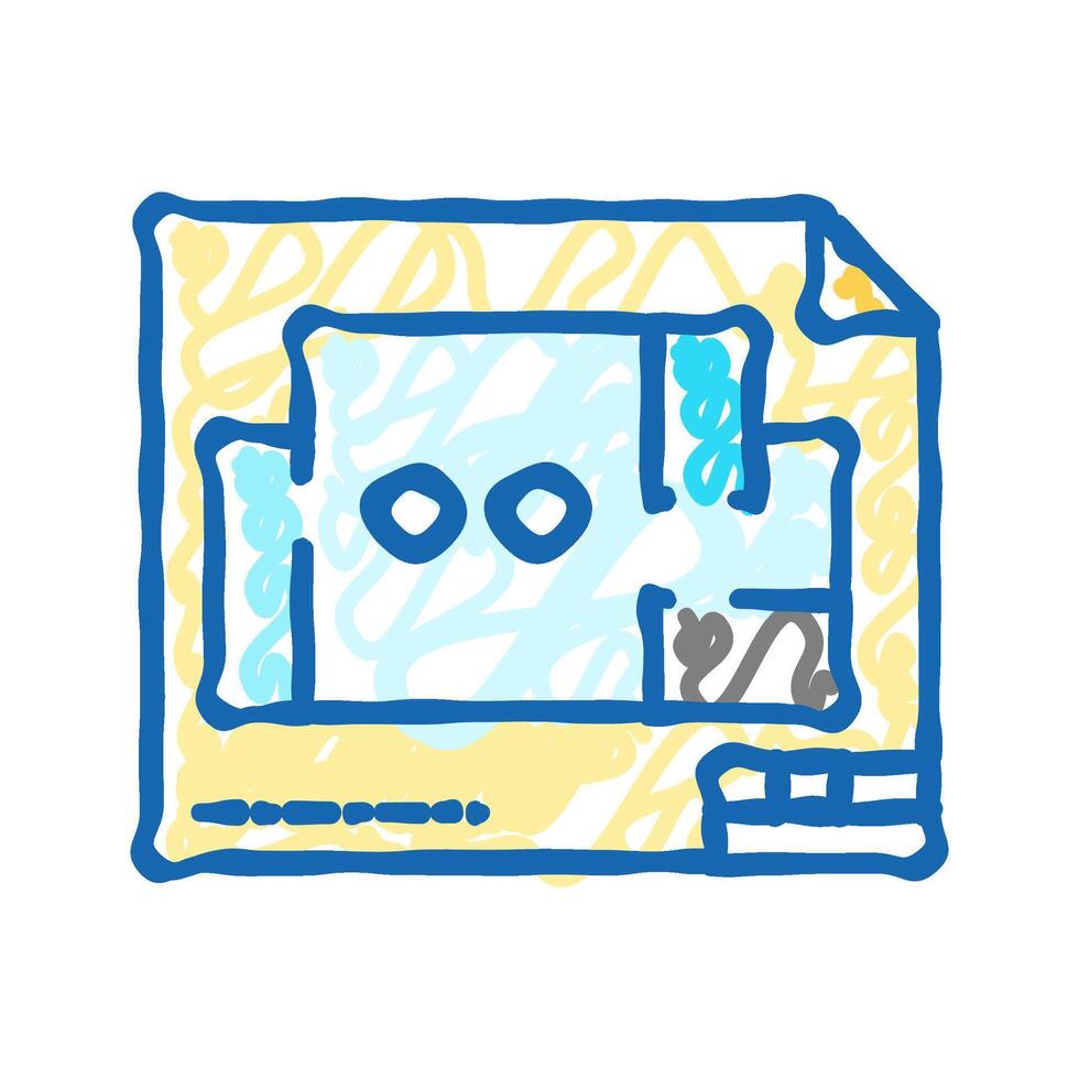 floor plans architectural drafter icon doodle illustration vector