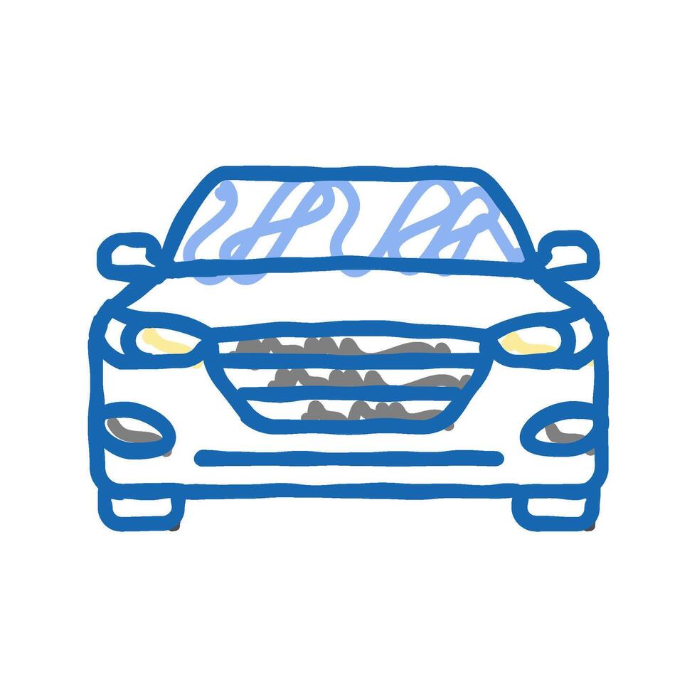 front car vehicle icon doodle illustration vector