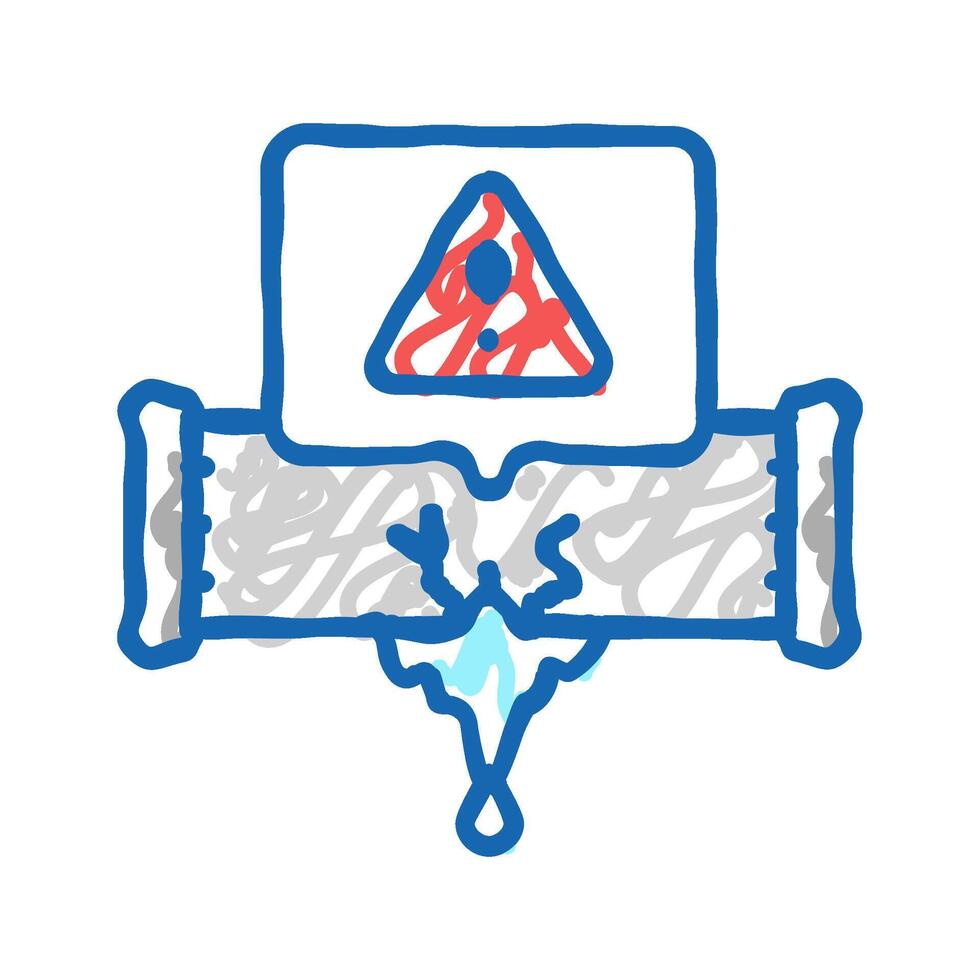leak detection water saving icon doodle illustration vector