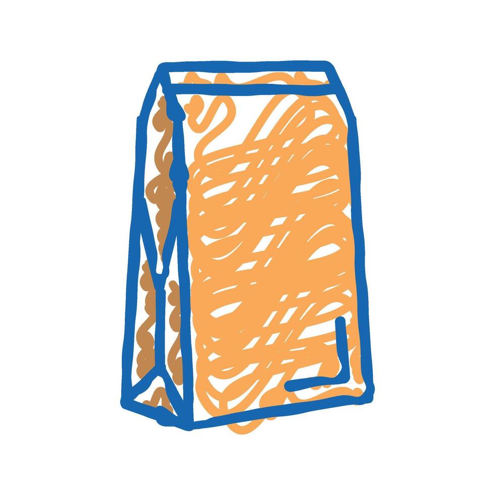 package bag icon doodle illustration vector