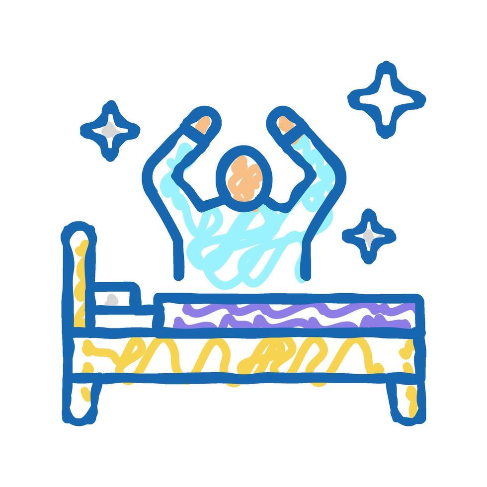 remaining passively awake icon doodle illustration vector