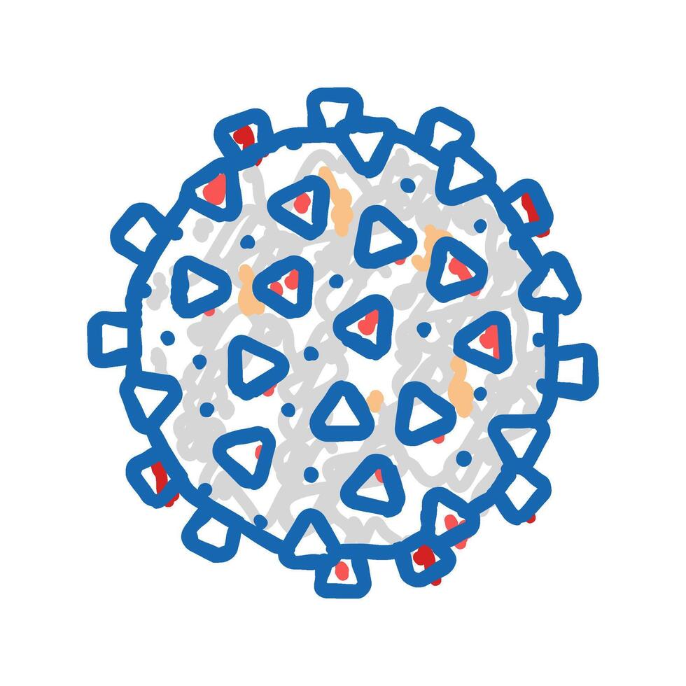 virus hiv icon doodle illustration vector