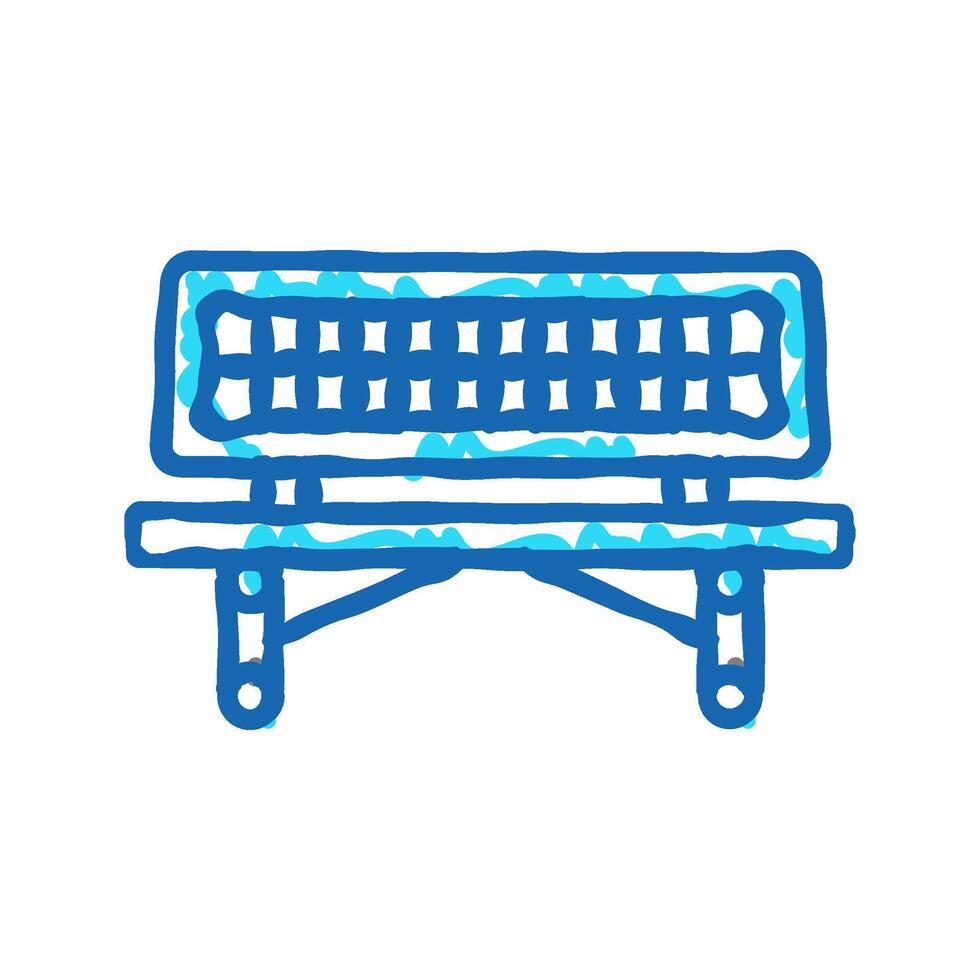bench playground park kid play icon doodle illustration vector