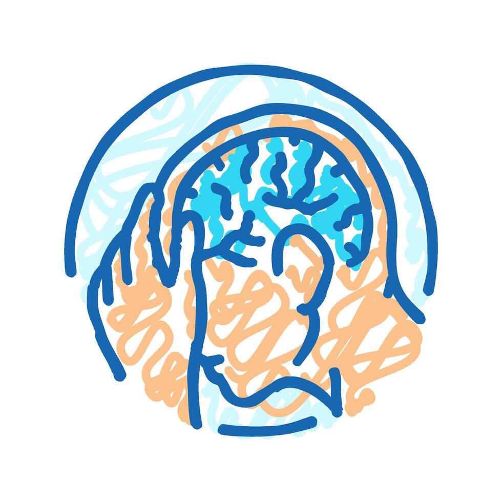 neurological disorders icon doodle illustration vector