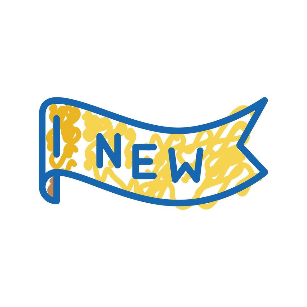 new ribbon banner design icon doodle illustration vector