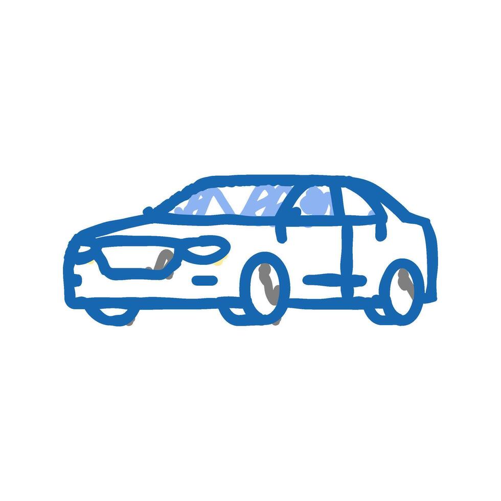 car auto icon doodle illustration vector