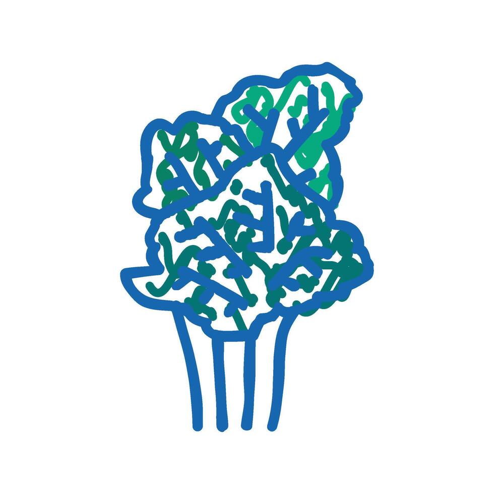 fishtail palm tree icon doodle illustration vector
