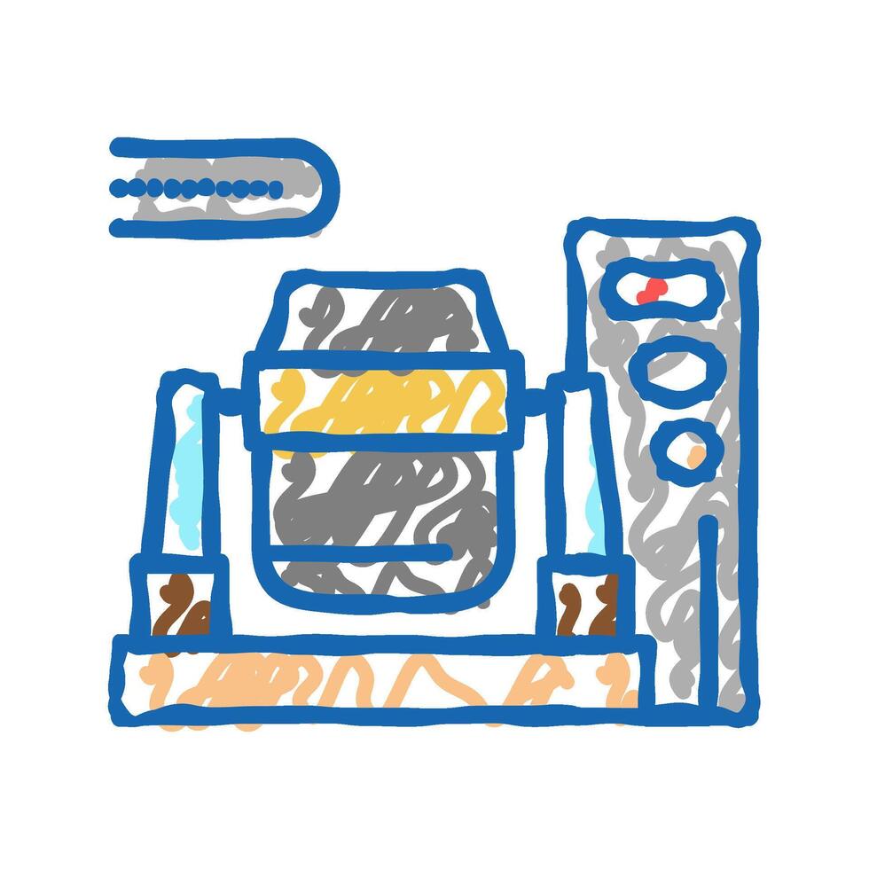 iron or coal processing plants icon doodle illustration vector