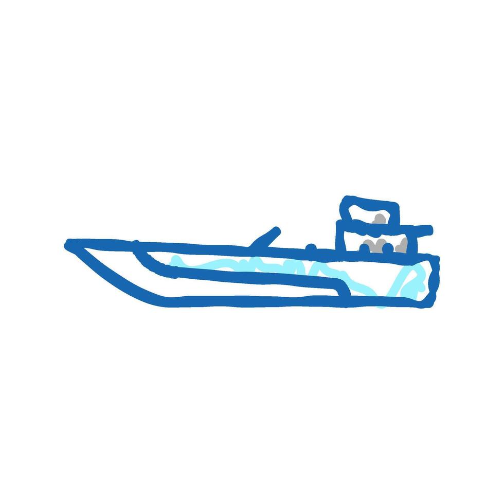 jet boat icon doodle illustration vector