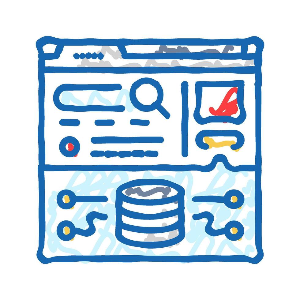 trust signals seo icon doodle illustration vector