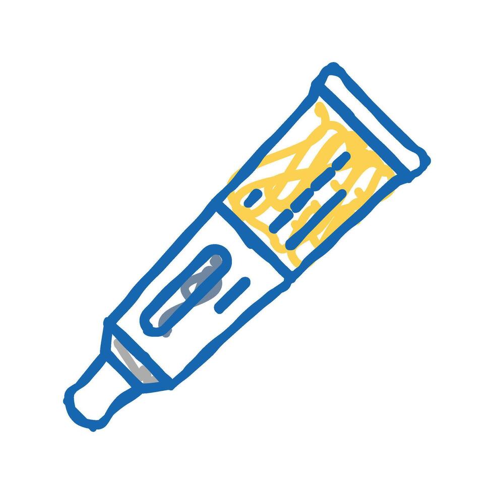 hydrocortisone ointment first aid icon doodle illustration vector