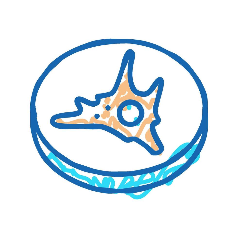 fibroblast cell immunity icon doodle illustration vector
