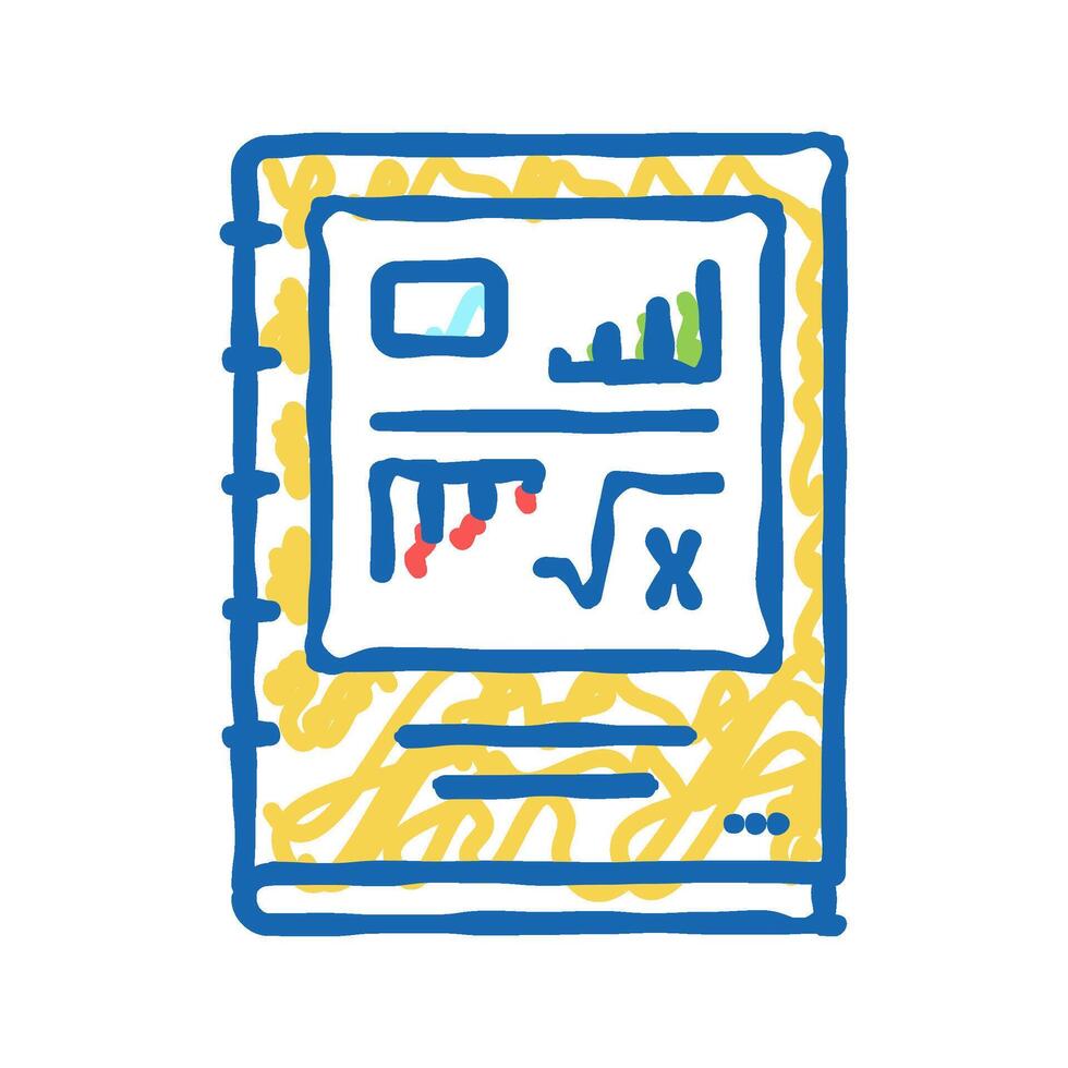 scientific report icon doodle illustration vector