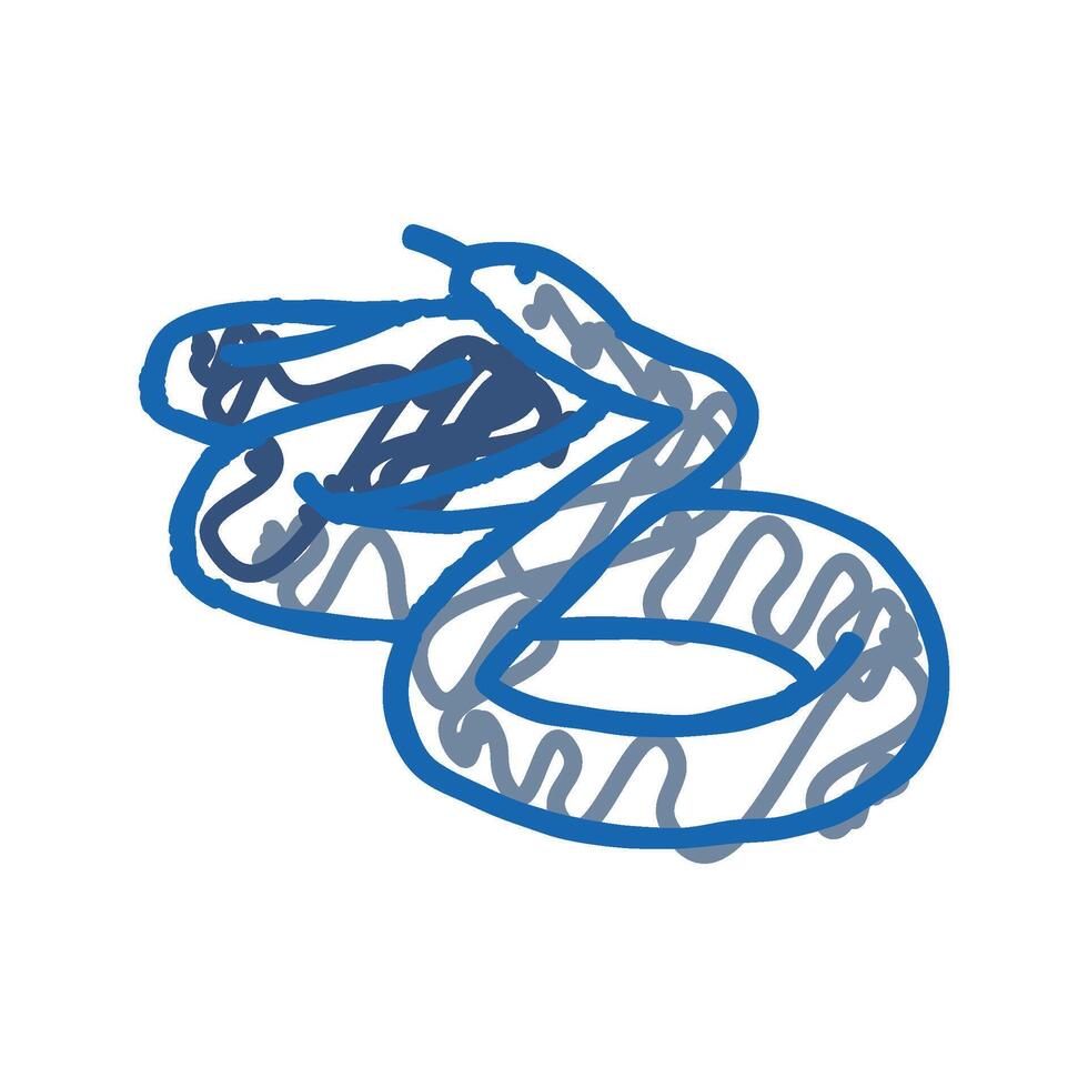 black mamba animal snake icon doodle illustration vector
