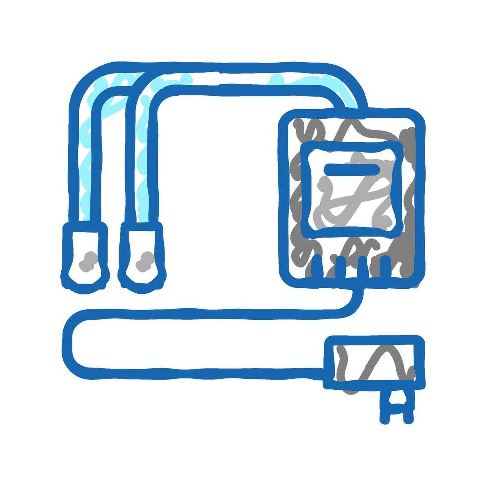 aerator aquarium fish icon doodle illustration vector