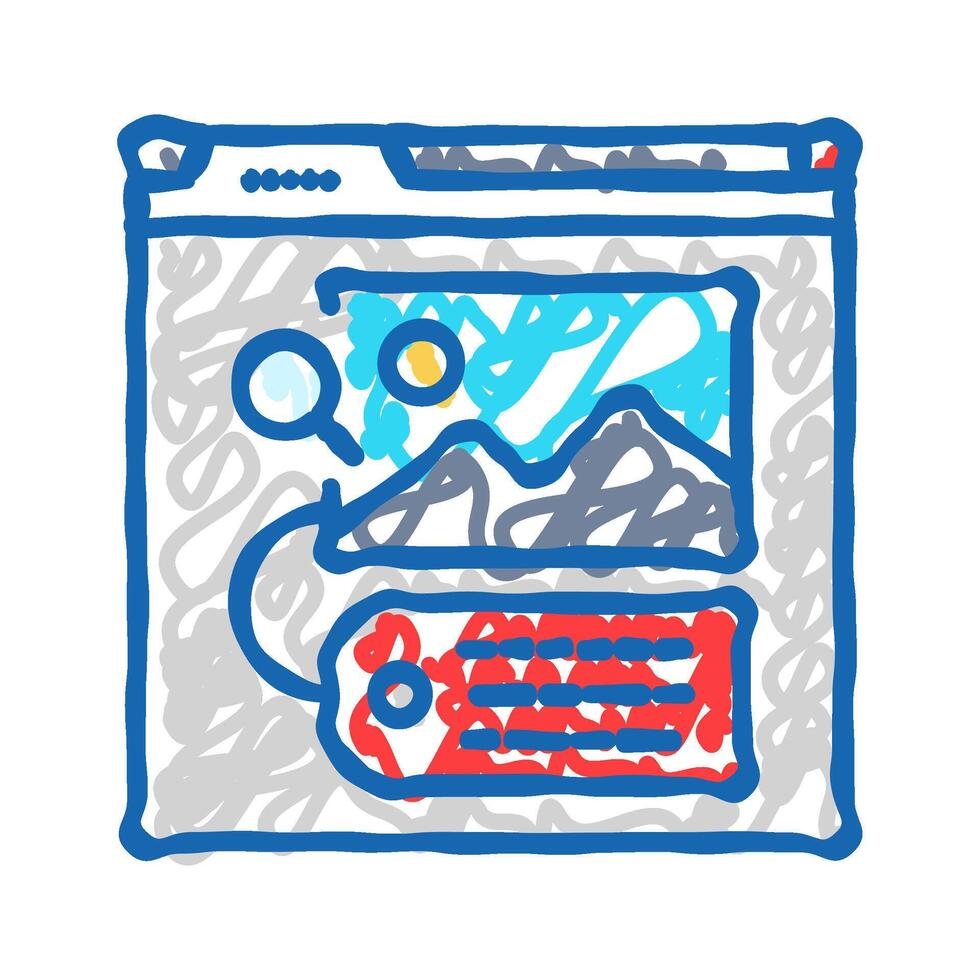 alt text seo icon doodle illustration vector