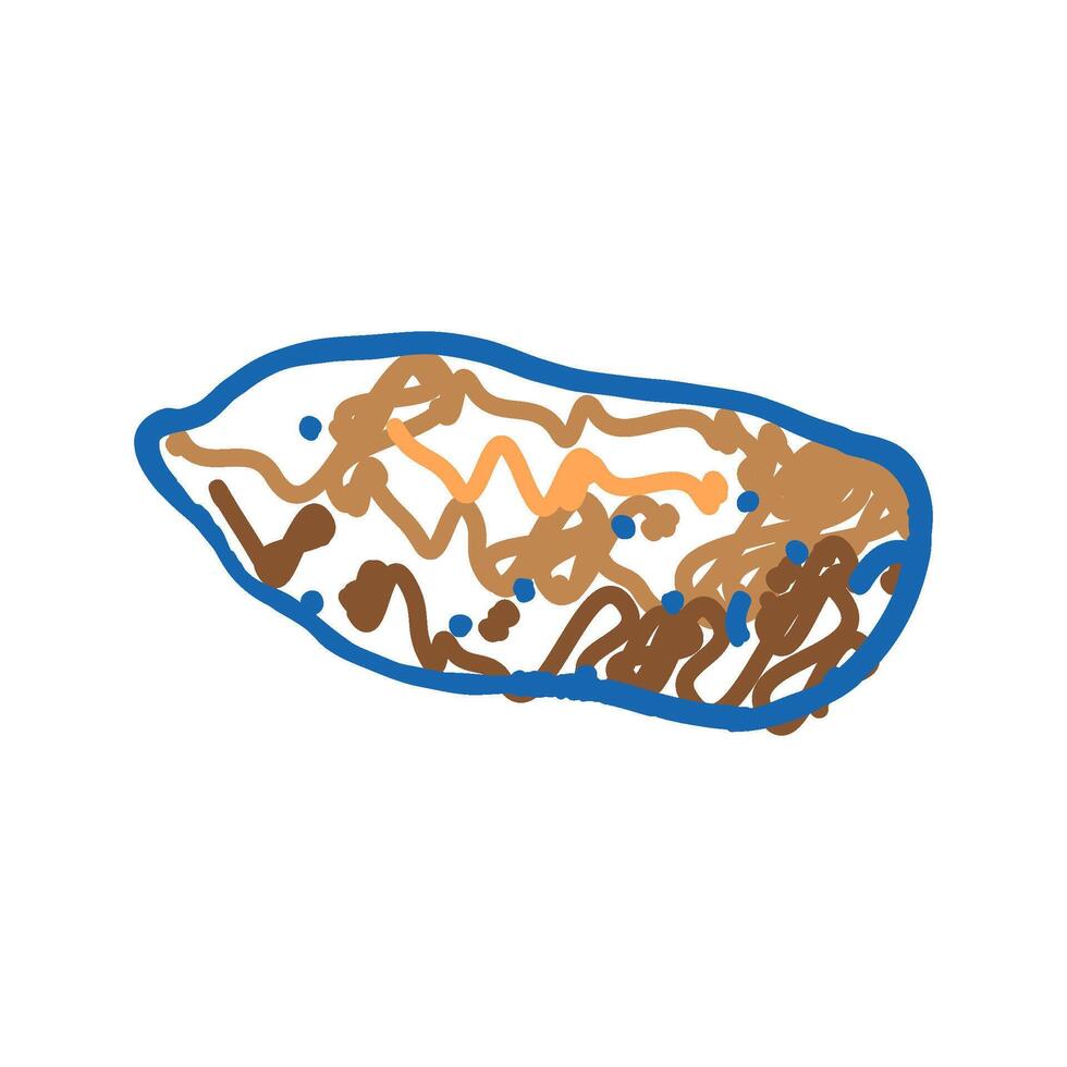 sweet food potato icon doodle illustration vector