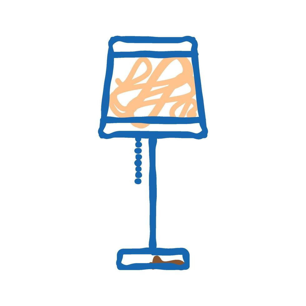 home table lamp icon doodle illustration vector