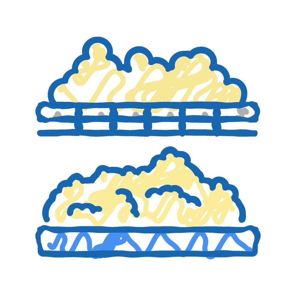 coagulation cheese production icon doodle illustration vector