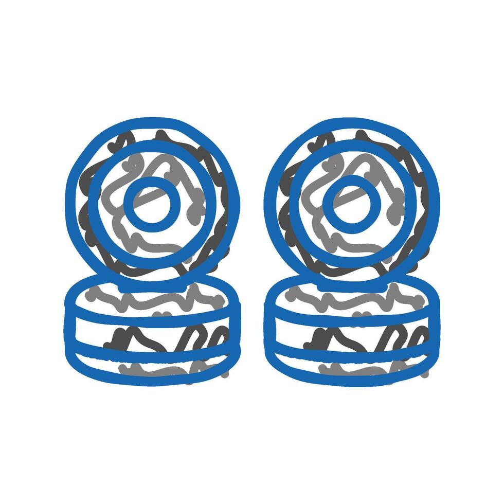 wheels skate sport icon doodle illustration vector