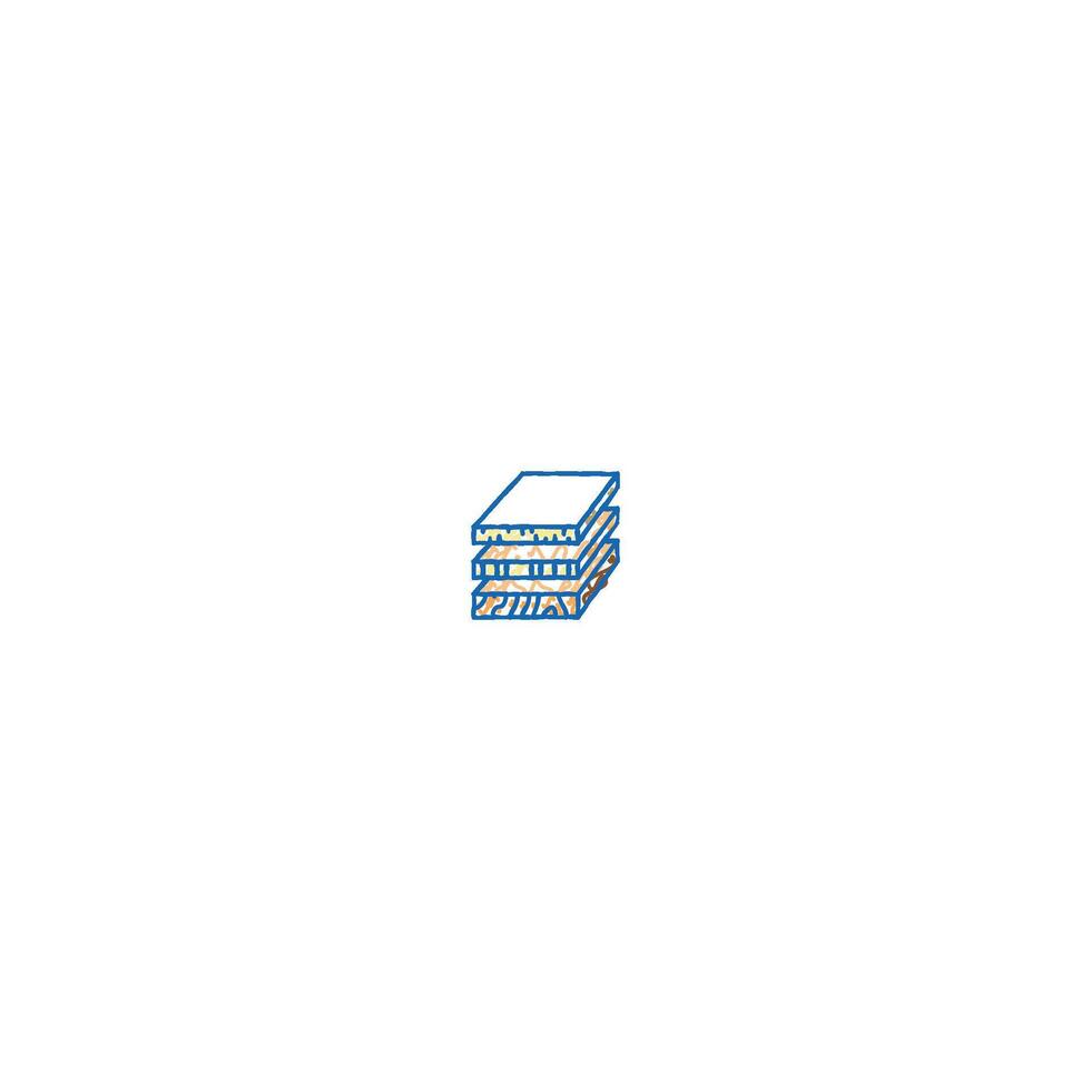 sheets of wood materials icon doodle illustration vector