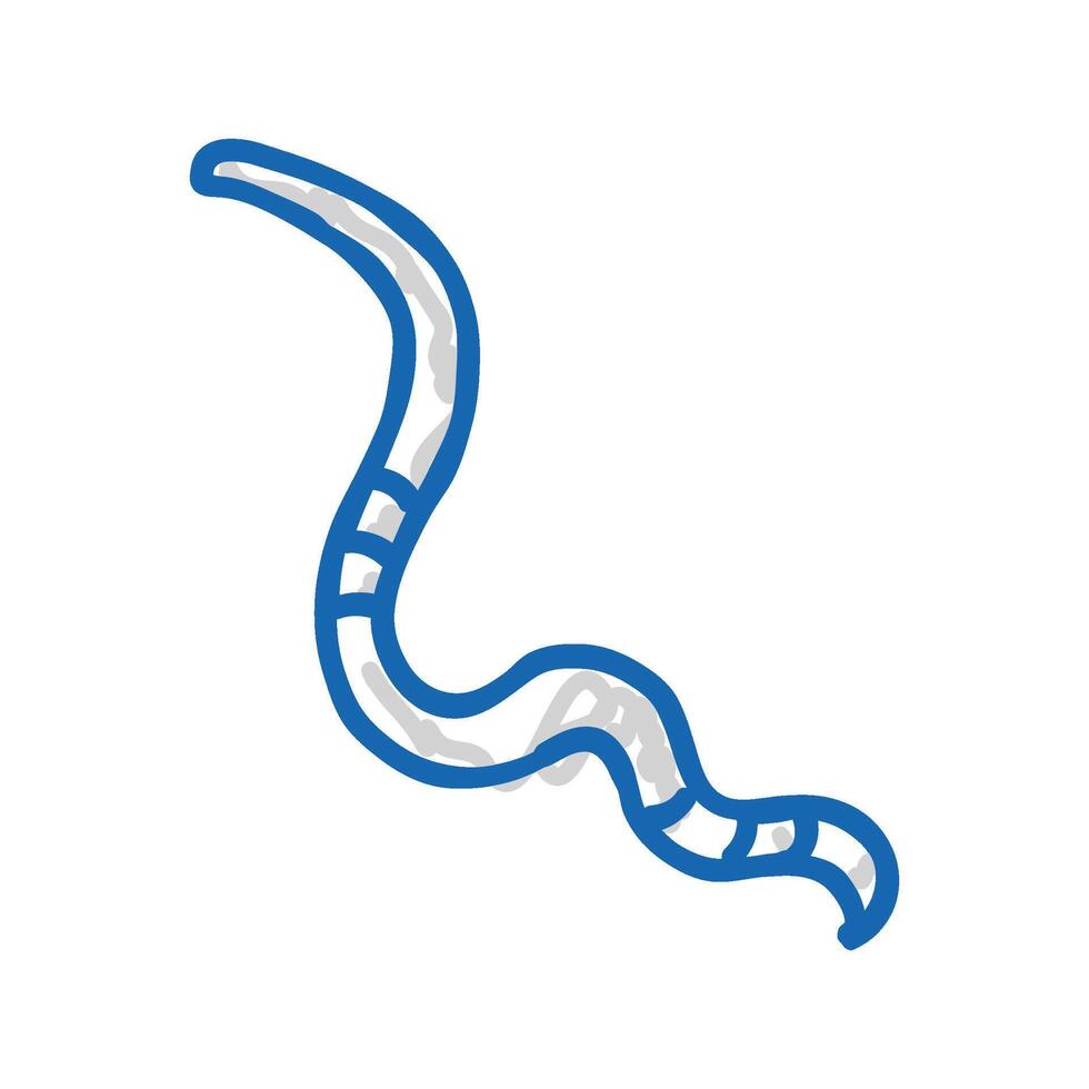 parasite worm icon doodle illustration vector