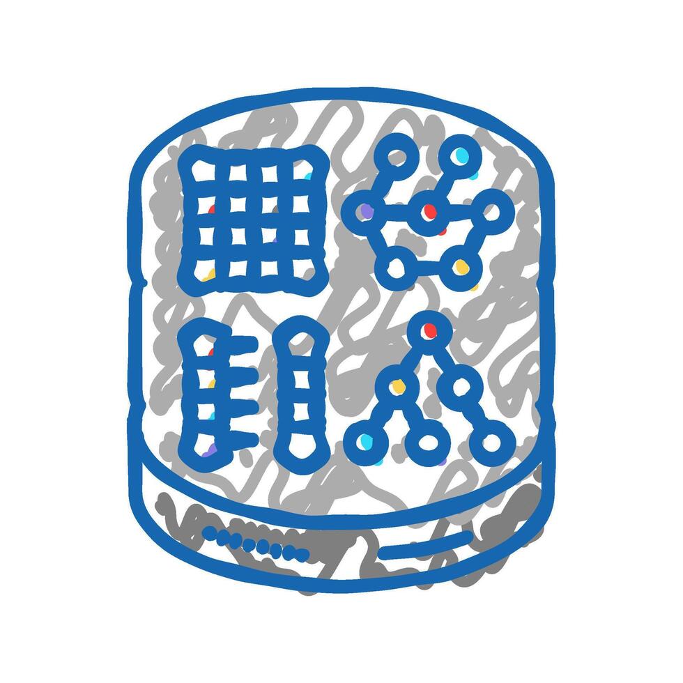 nosql database icon doodle illustration vector