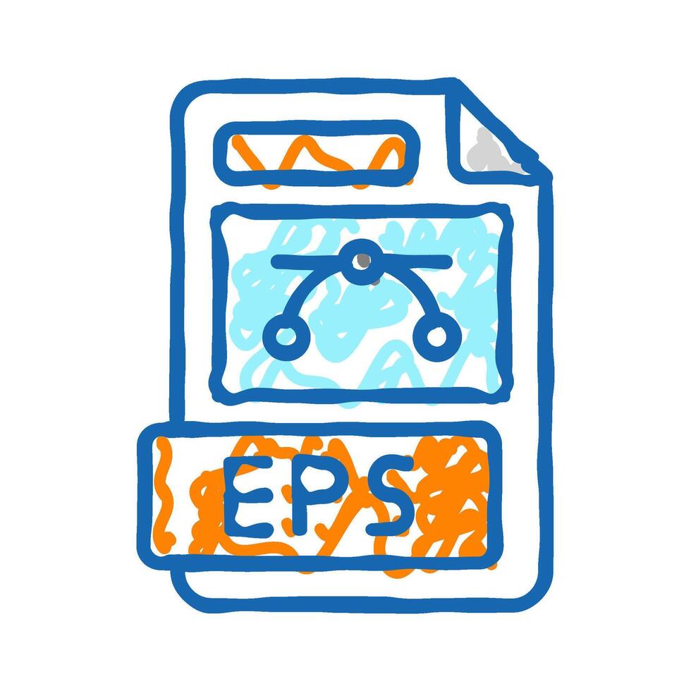 eps file format document icon doodle illustration vector