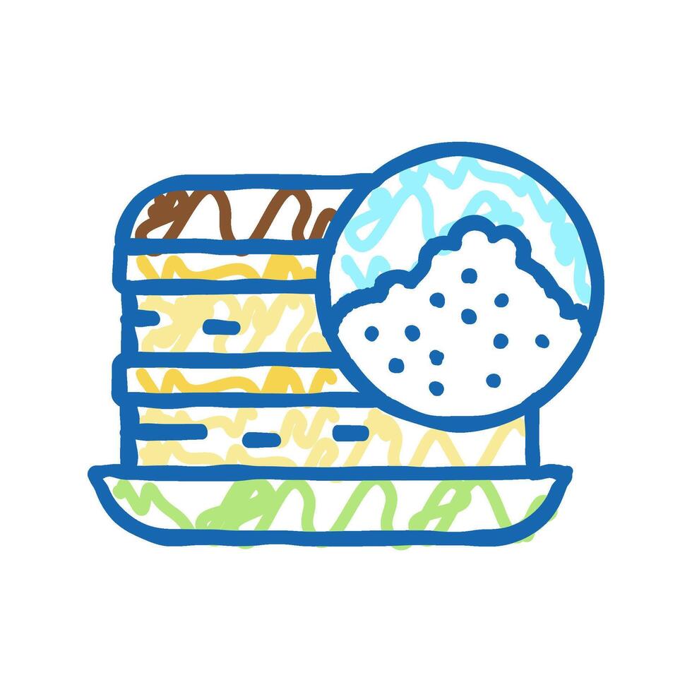 pastry flour icon doodle illustration vector