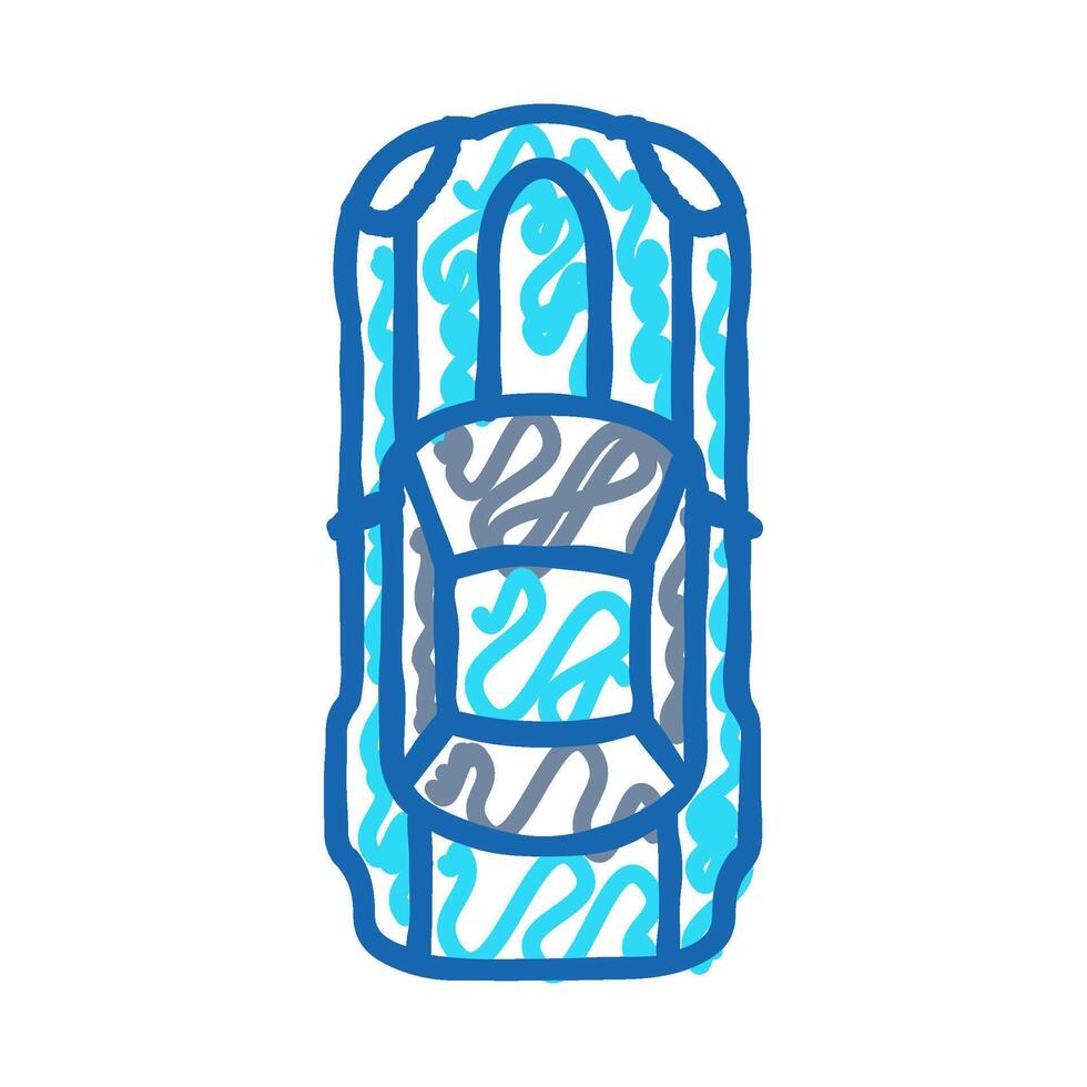 engine car top view icon doodle illustration vector