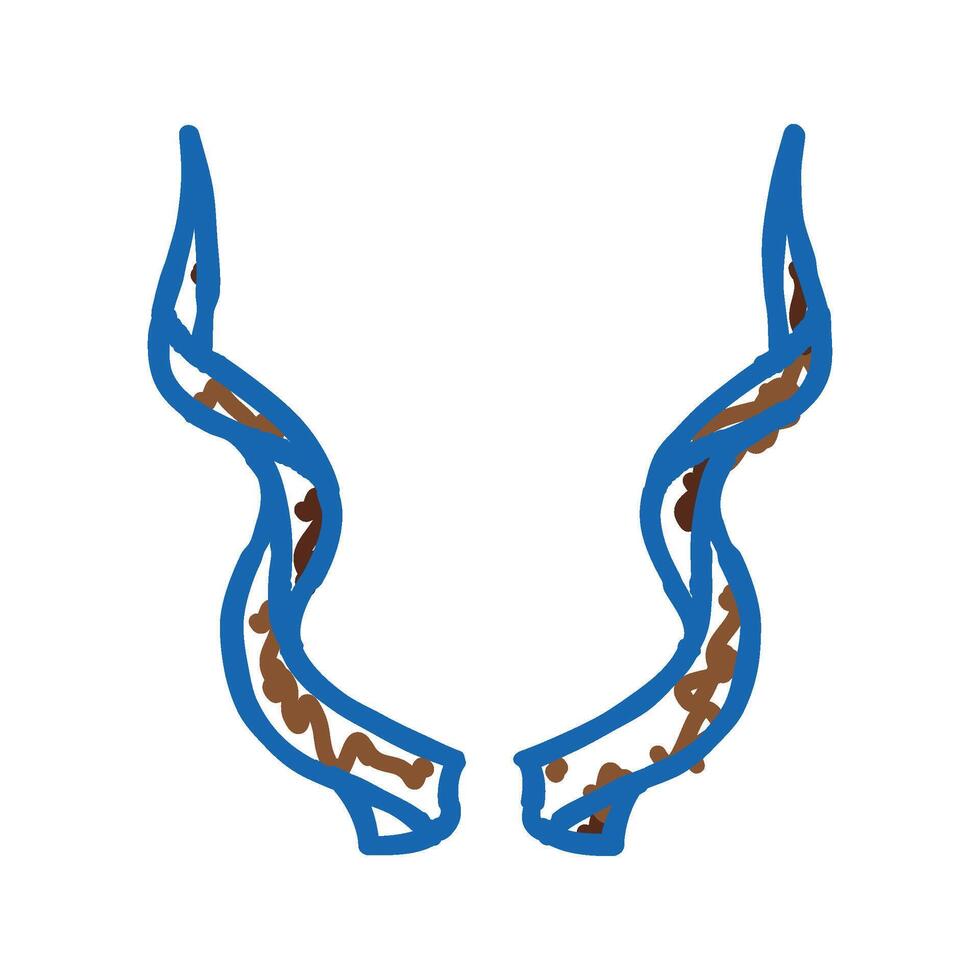 antelope wildlife animal icon doodle illustration vector