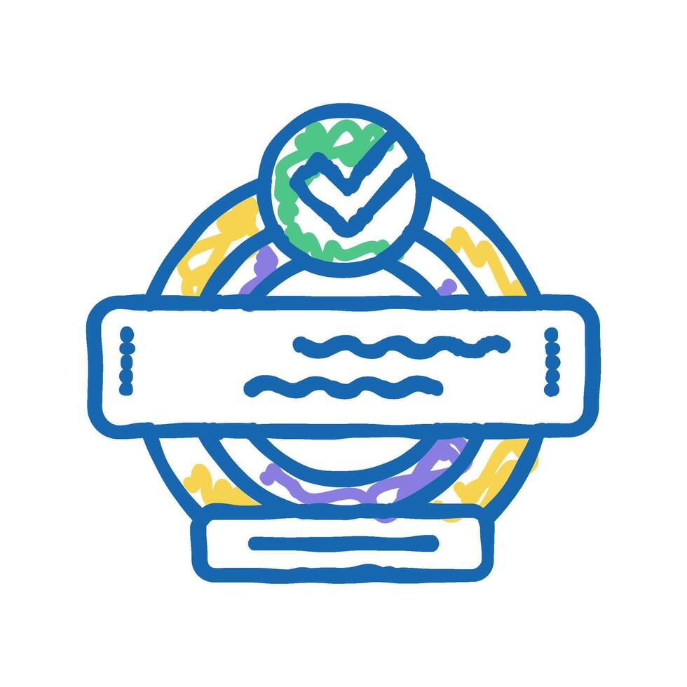 guarantee quality icon doodle illustration vector