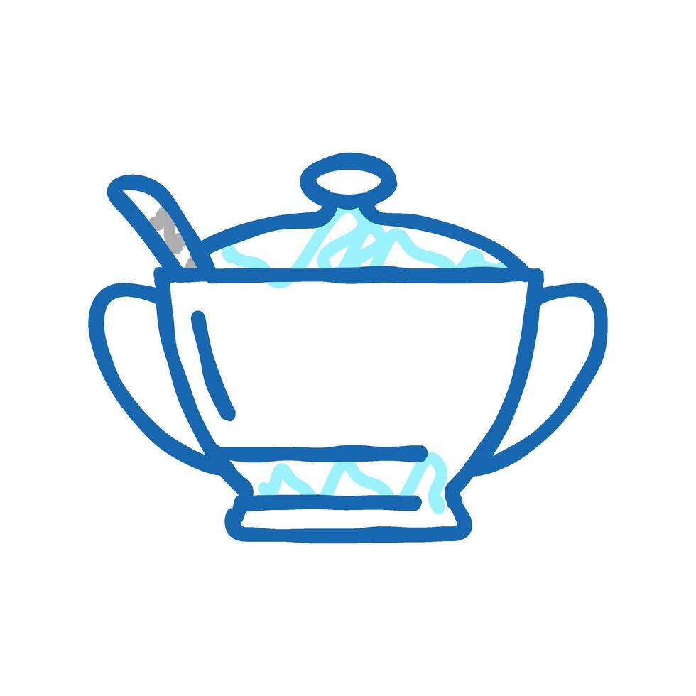 sugar bowl icon doodle illustration vector