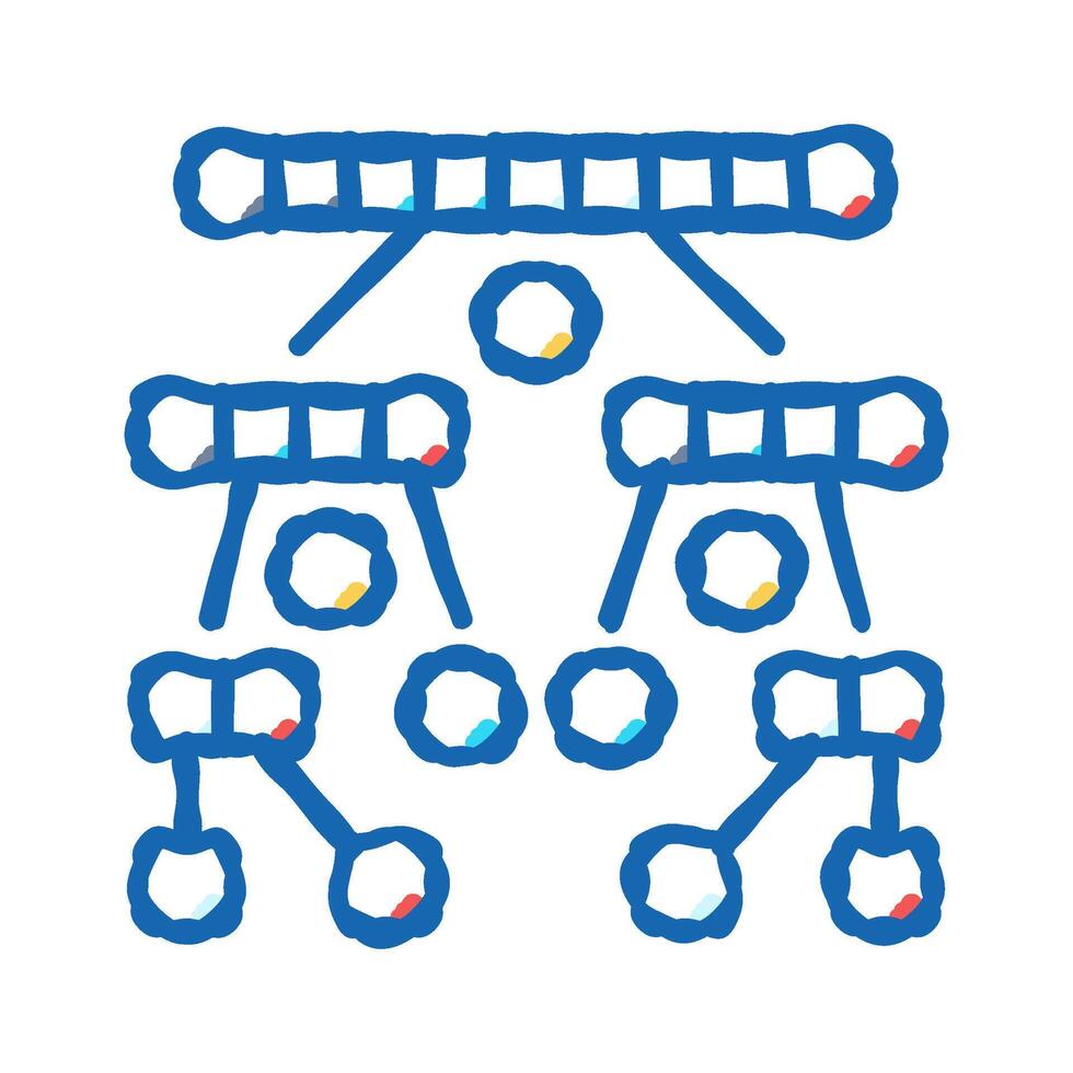 quicksort algorithm icon doodle illustration vector