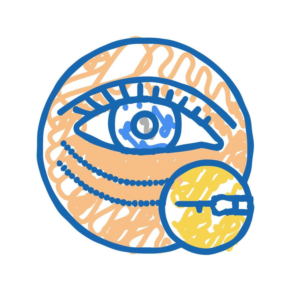 eye surgery icon doodle illustration vector