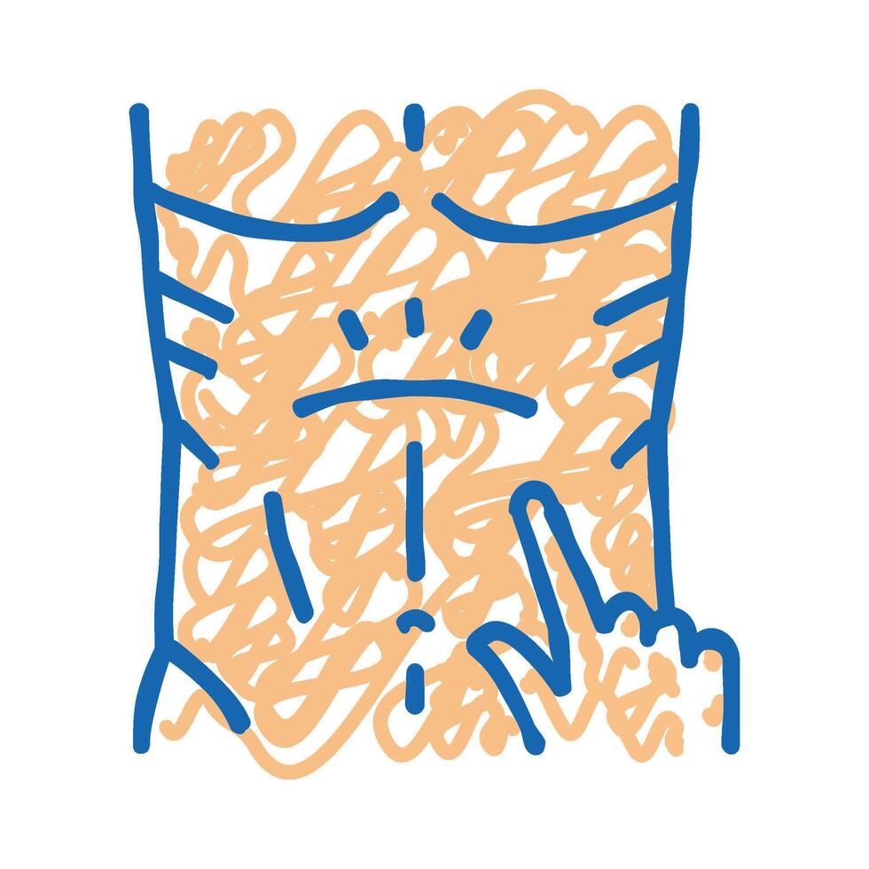 abdominal reflexes icon doodle illustration vector