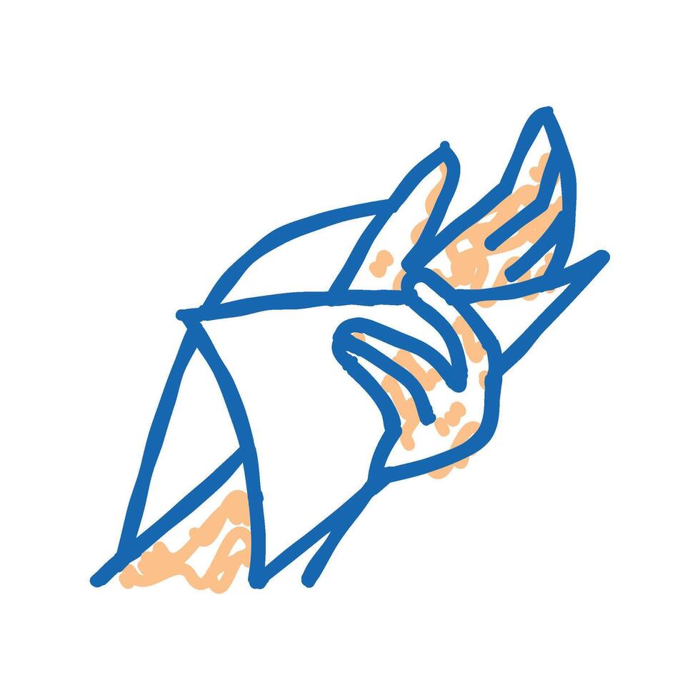 hand wiping with paper towel icon doodle illustration vector
