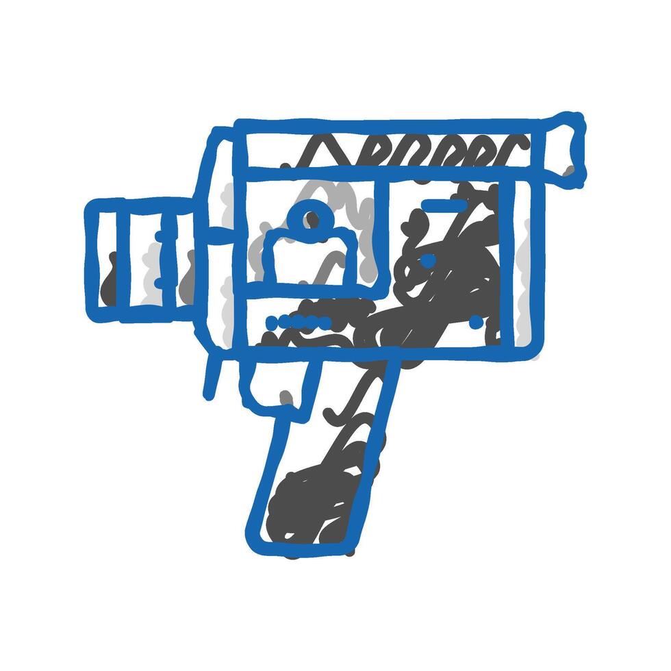 camera retro gadget icon doodle illustration vector