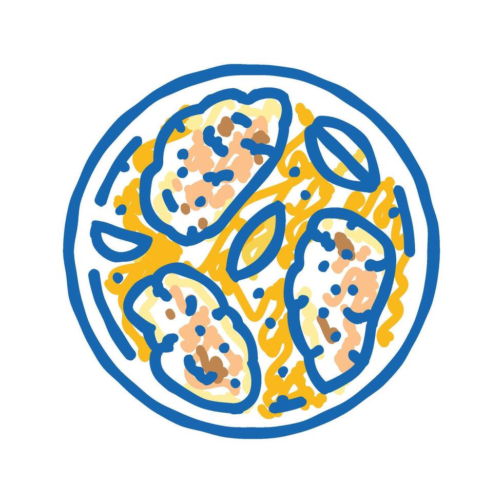 leg chicken dish icon doodle illustration vector