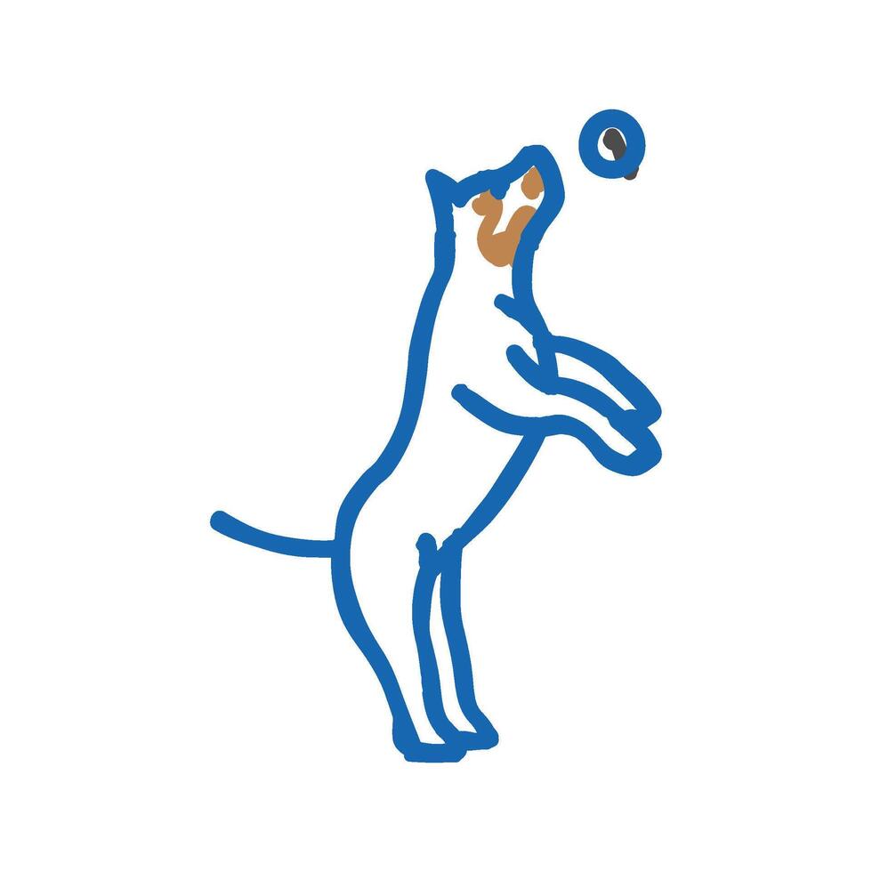 ball dog icon doodle illustration vector