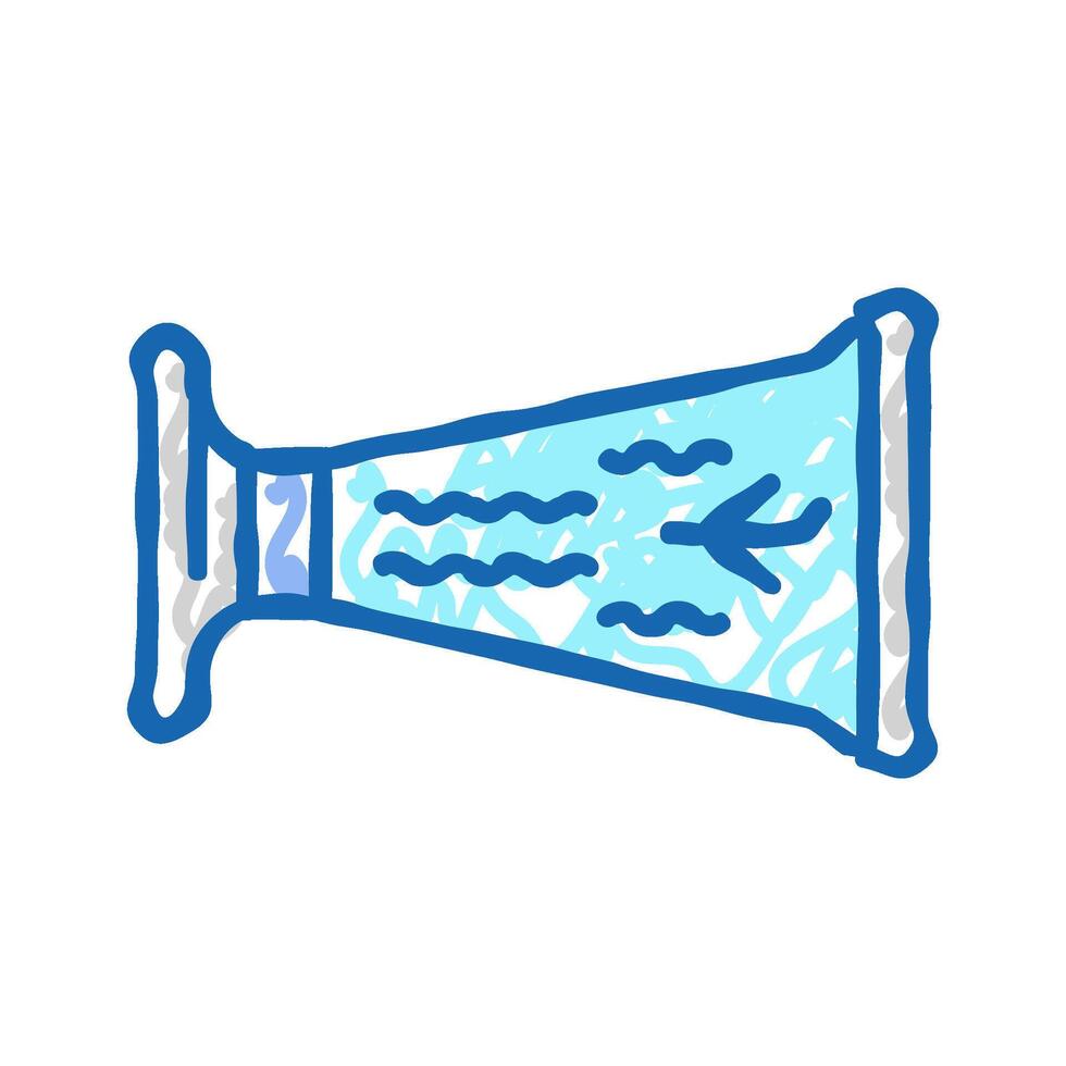 wind tunnel aeronautical engineer icon doodle illustration vector