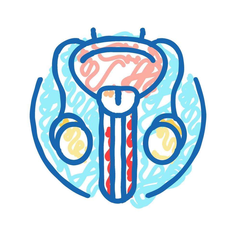 urethral stricture urology icon doodle illustration vector