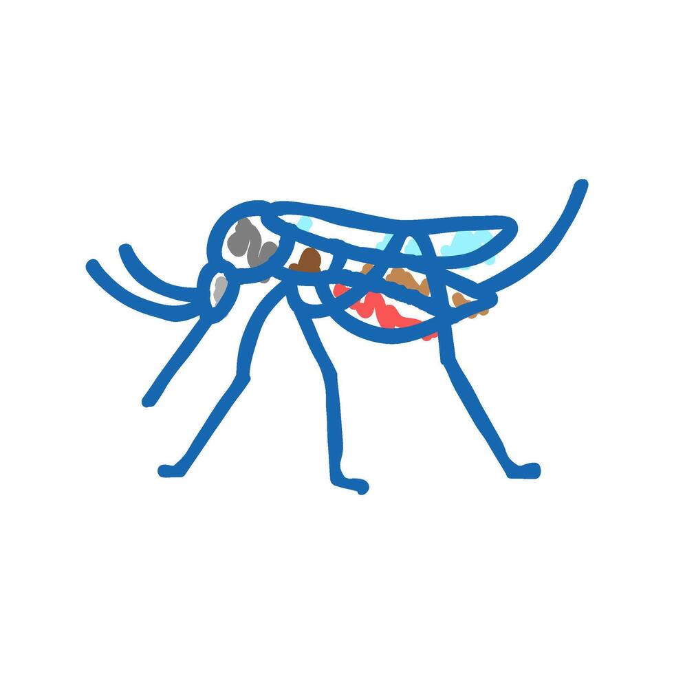 mosquito insect icon doodle illustration vector