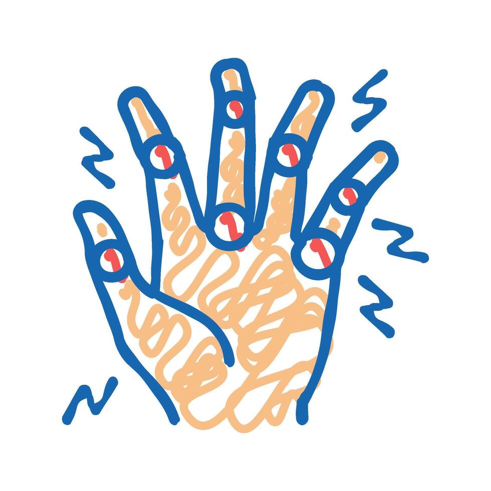 rheumatoid arthritis icon doodle illustration vector