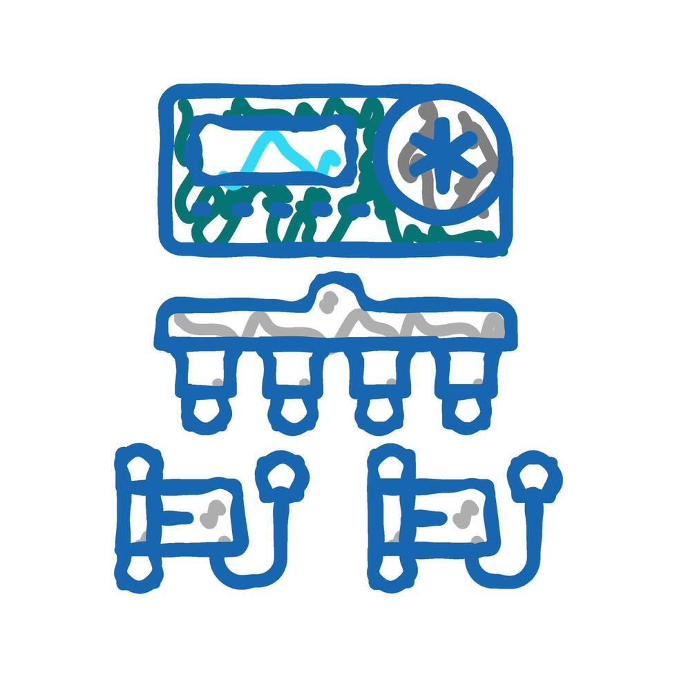 automatic watering system icon doodle illustration vector