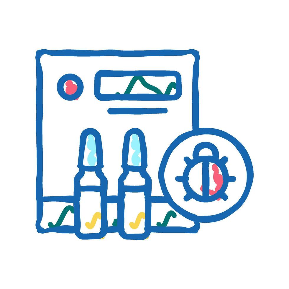 protection liquid from ticks icon doodle illustration vector