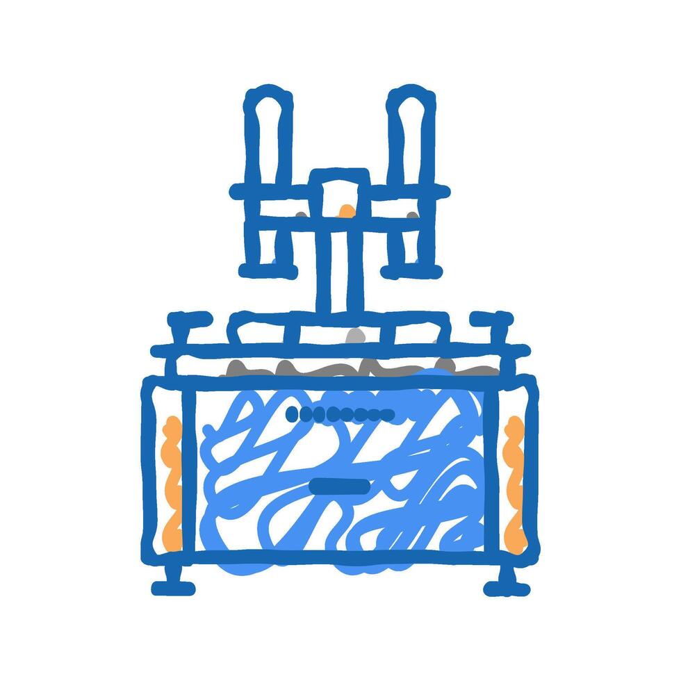 lapping machine icon doodle illustration vector