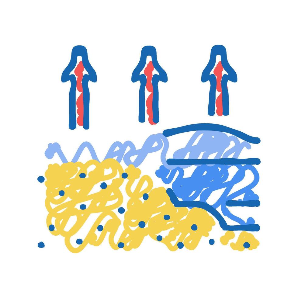storm surge hurricane disaster icon doodle illustration vector