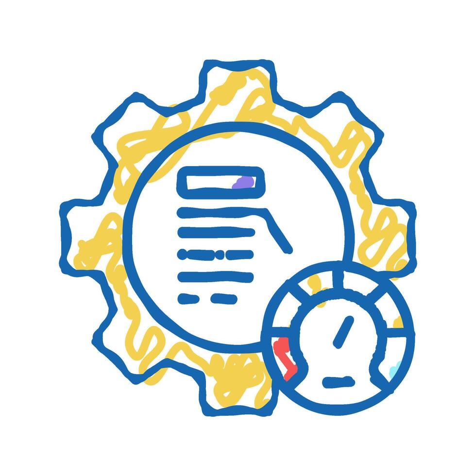 business motivation process icon doodle illustration vector